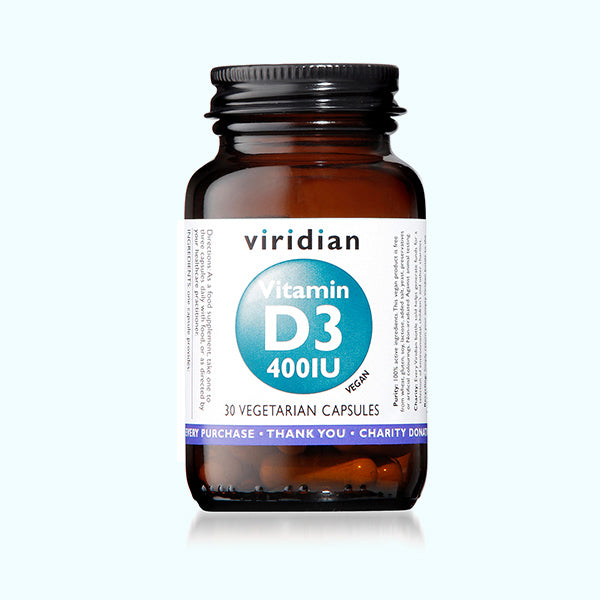Viridian Vitamin D3  400iu - 30 Veg Caps