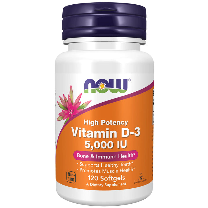 NOW Foods Vitamin D-3 5000 IU - 120 Softgels