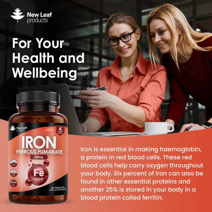 New Leaf Iron Ferrous Fumarate - 365 Tablets