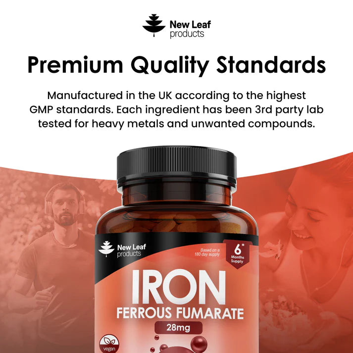 New Leaf Iron Ferrous Fumarate - 365 Tablets
