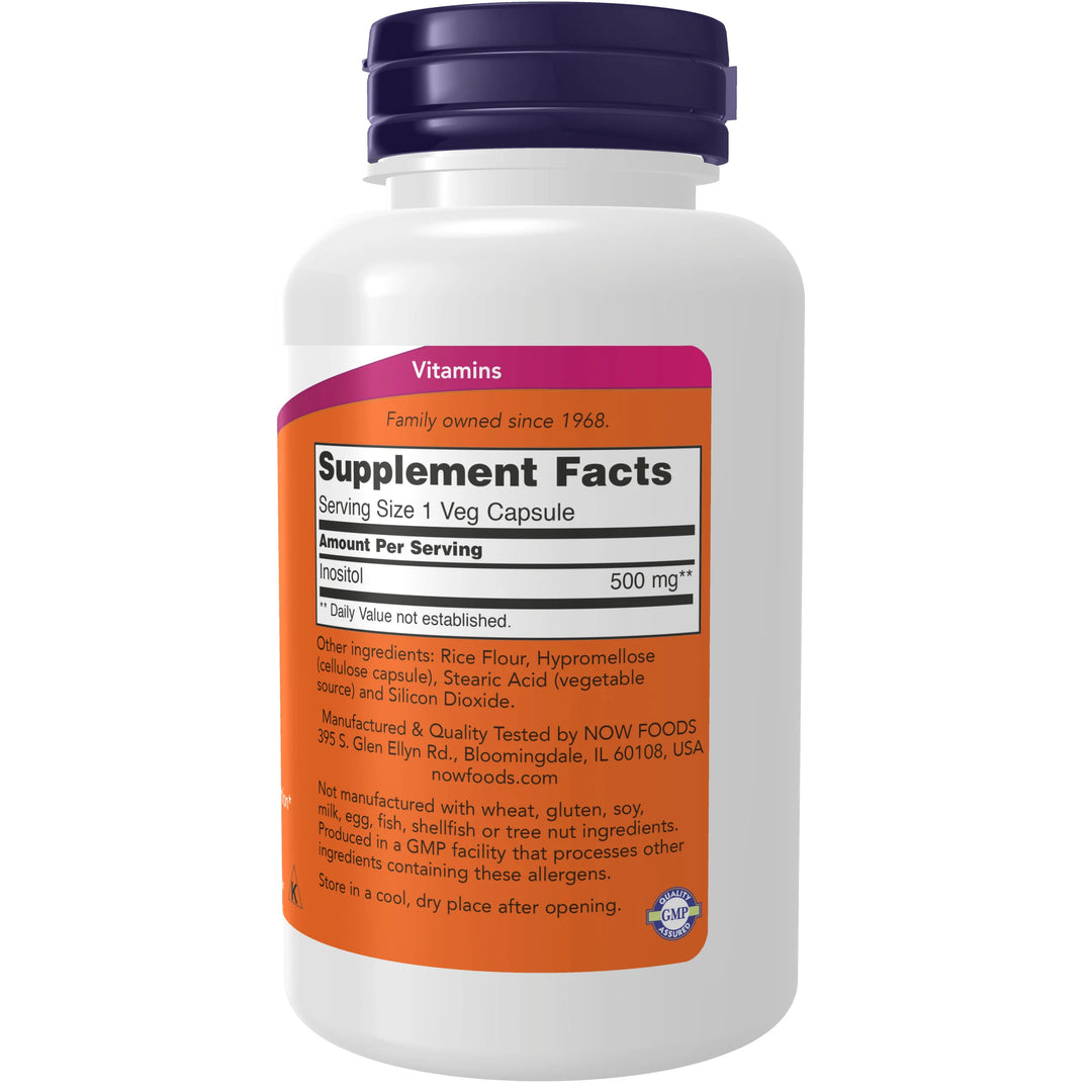 NOW Foods Inositol 500mg - 100 Veg Capsules