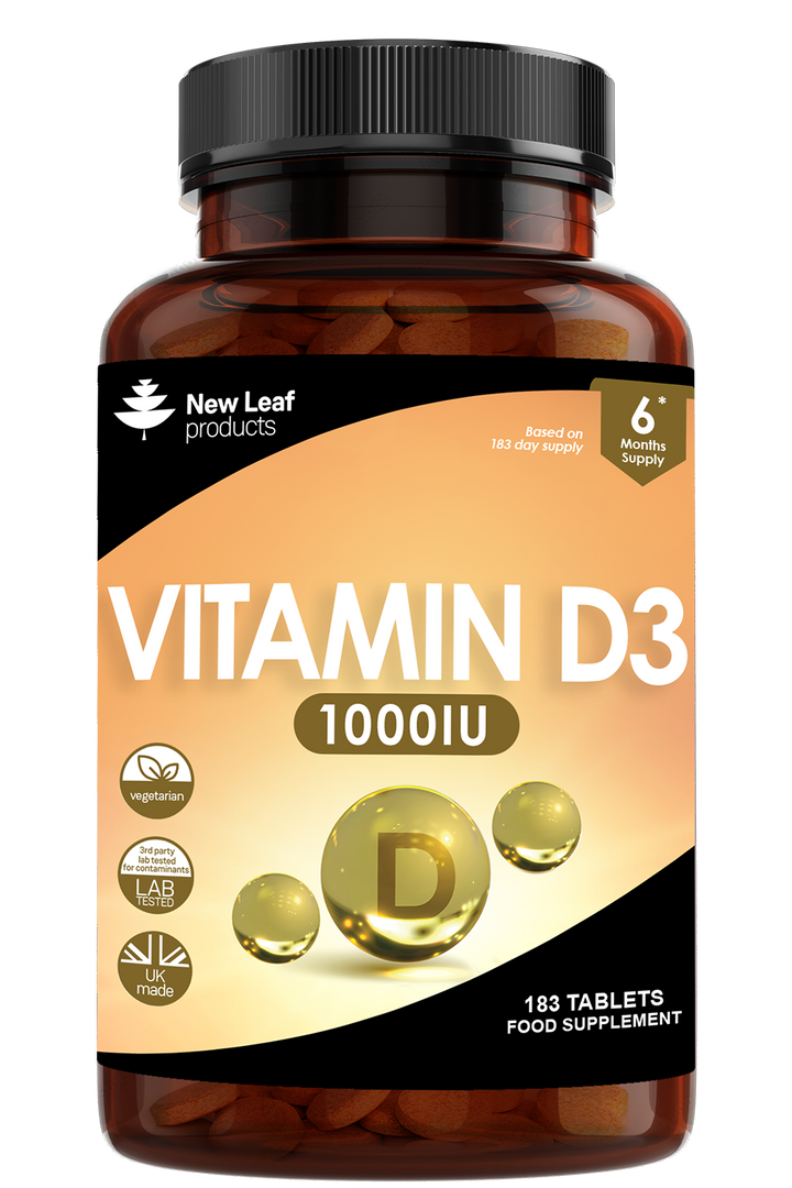 New Leaf Vitamin D3 (1000iu) - 183 Tablets - 6 Months Supply