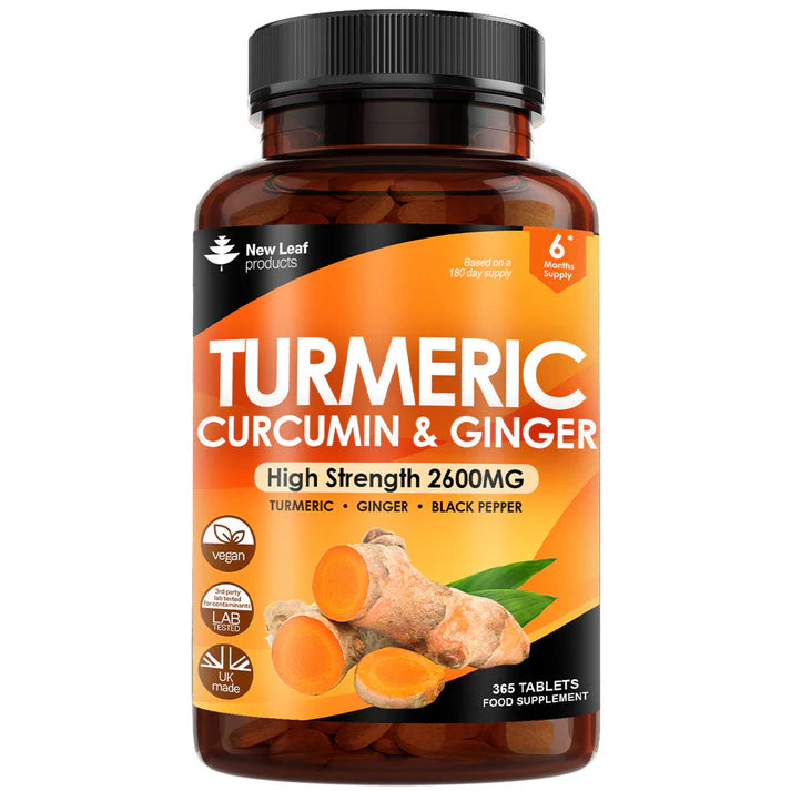 New Leaf Turmeric Curcumin & Ginger High Strength - 365 Tablets