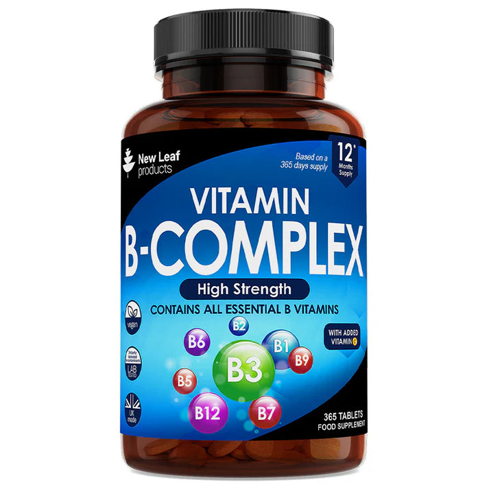 New Leaf Vitamin B Complex - All B Vitamins (One Year Supply) High Strength - 365 Tablets