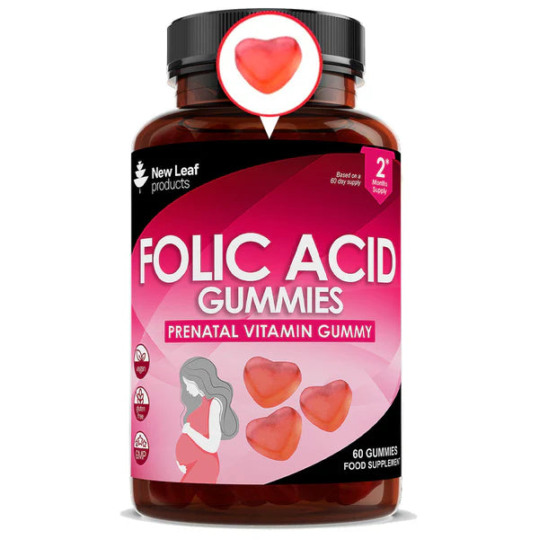New Leaf Folic Acid Gummies Vegan High Strength - 60 Gummies