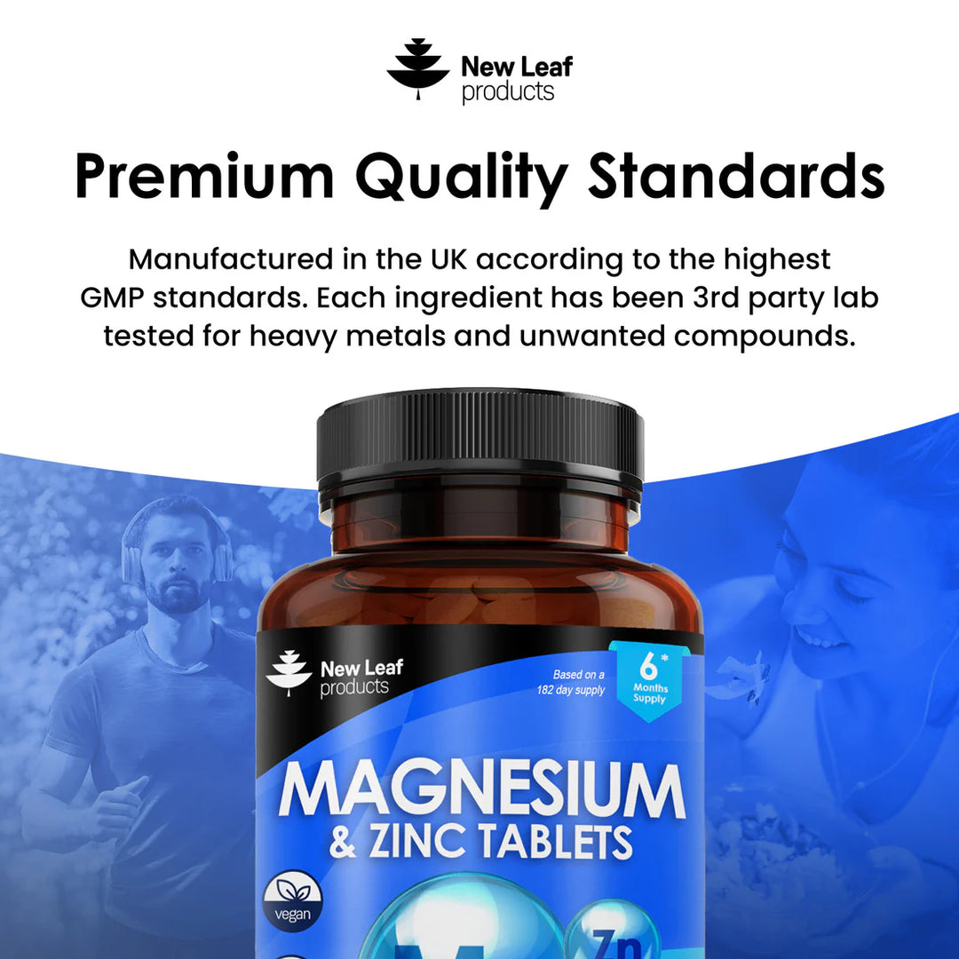 New Leaf Magnesium & Zinc High Strength - 365 Tablets