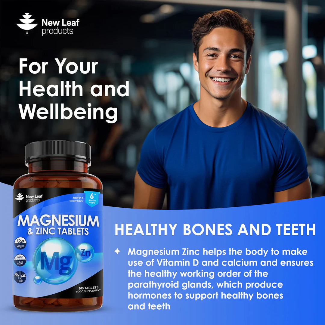 New Leaf Magnesium & Zinc High Strength - 365 Tablets