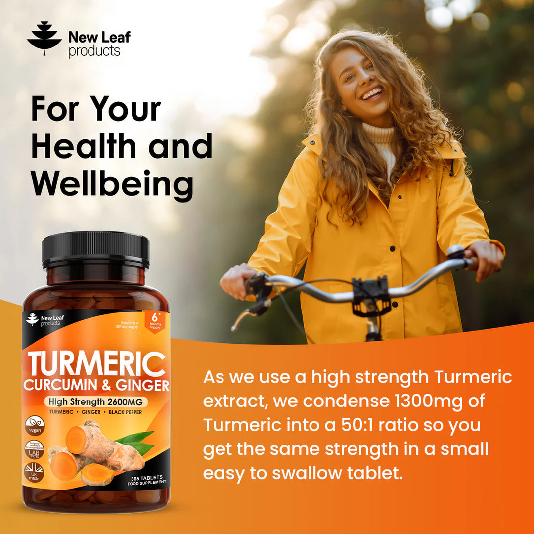 New Leaf Turmeric Curcumin & Ginger High Strength - 365 Tablets