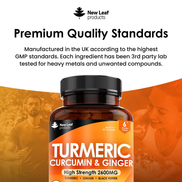New Leaf Turmeric Curcumin & Ginger High Strength - 365 Tablets