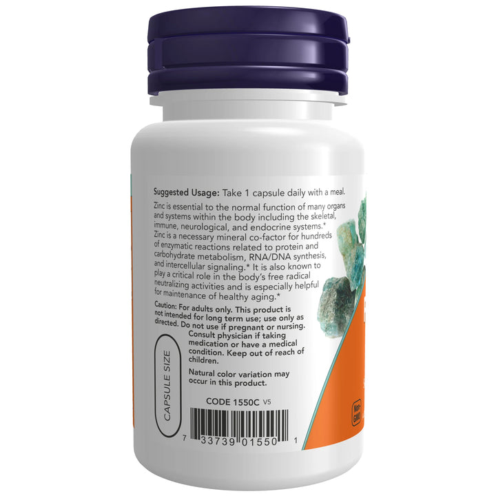 NOW Foods Zinc Picolinate 50 mg - 60 Veg Capsules