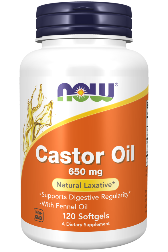 NOW Foods Castor Oil 650 mg - 120 Softgels