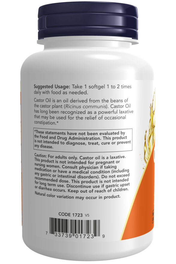 NOW Foods Castor Oil 650 mg - 120 Softgels