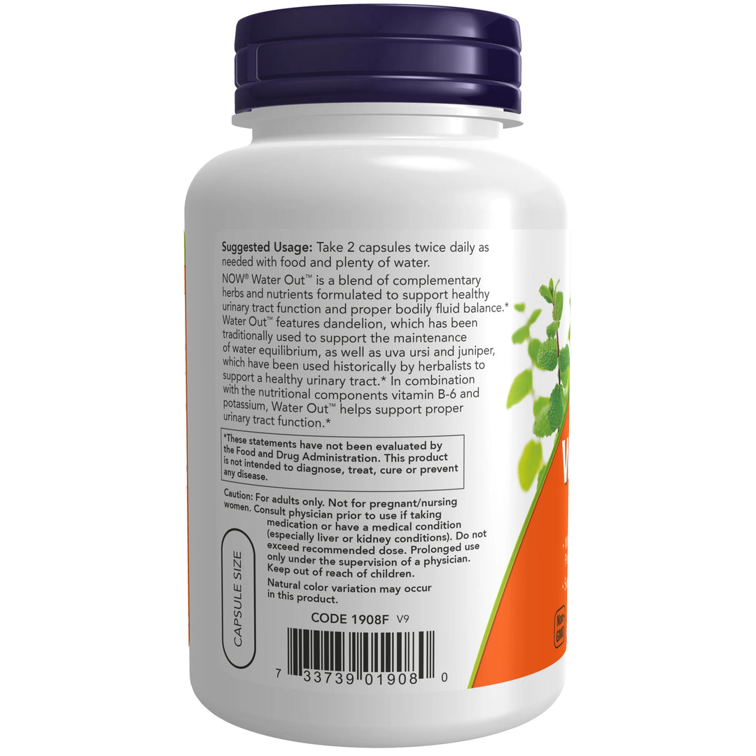 NOW Foods Water Out - 100 Veg Capsules