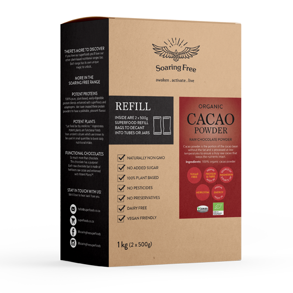Soaring Free Superfoods Raw Organic Cacao Powder
