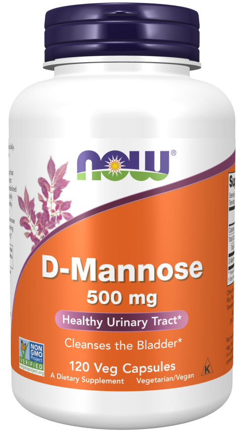 NOW Foods D-Mannose 500 mg - 120 Veg Capsules