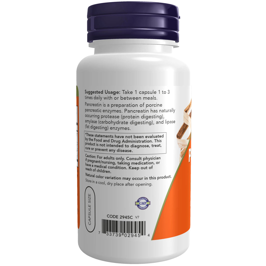 NOW Foods Pancreatin 2000 - 100 Capsules