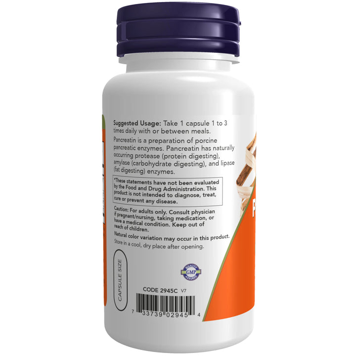 NOW Foods Pancreatin 2000 - 100 Capsules