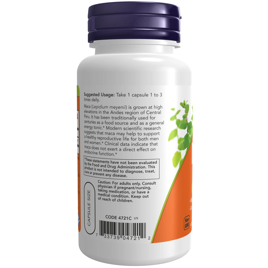 NOW Foods Maca 500mg - 100 Veg Capsules
