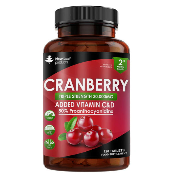 New Leaf Cranberry Enriched with Vitamin C & D - 120 Tablets