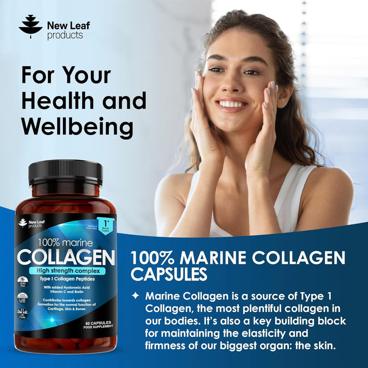 New Leaf Marine Collagen High Strength Complex - 60 Capsules