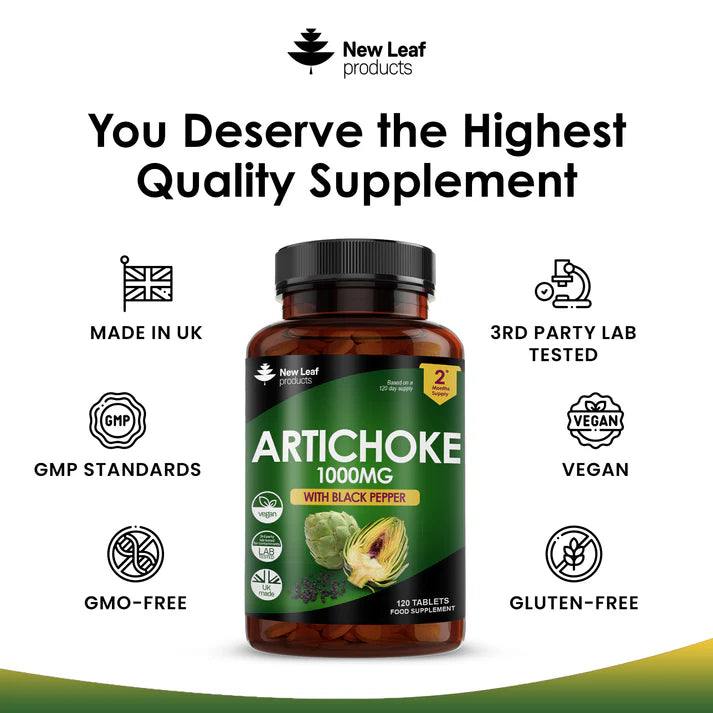 New Leaf Artichoke With Black Pepper - 120 Tablets
