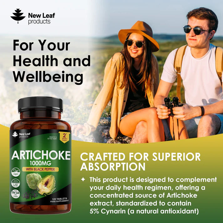 New Leaf Artichoke With Black Pepper - 120 Tablets