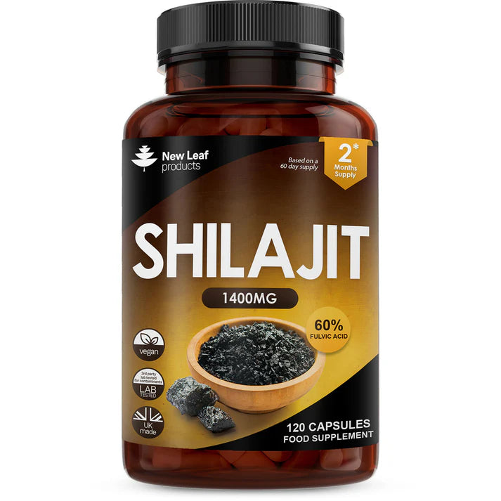 New Leaf Shilajit (with 60% Fulvic Acid) High Strength - 120 Capsules