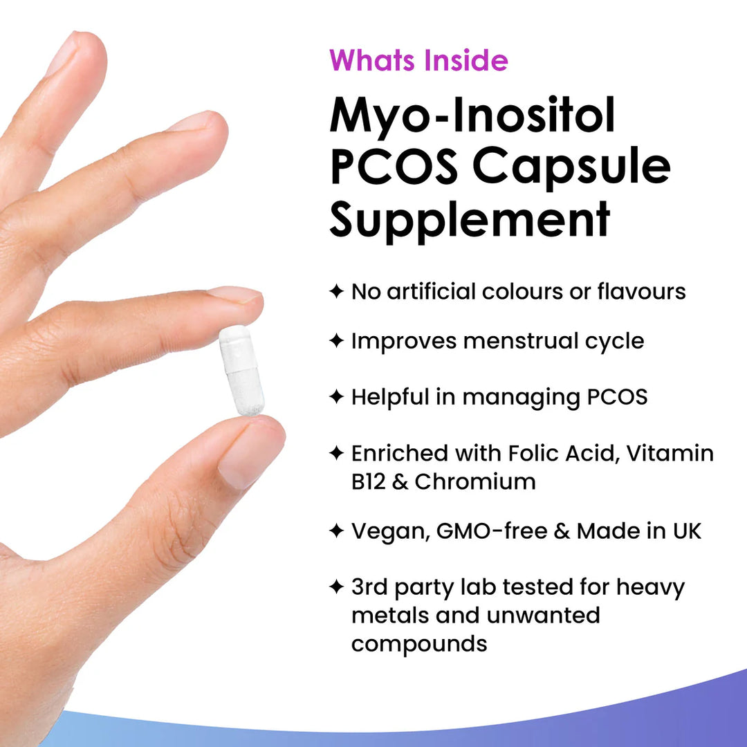 New Leaf Myo Inositol PCOS Supplement - 120 Capsules