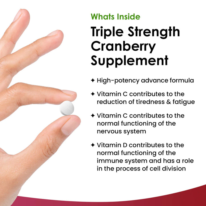 New Leaf Cranberry Enriched with Vitamin C & D - 120 Tablets