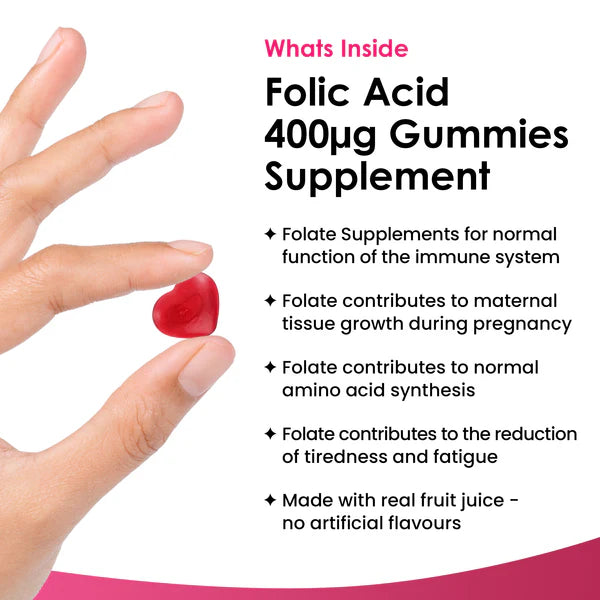 New Leaf Folic Acid Gummies Vegan High Strength - 60 Gummies