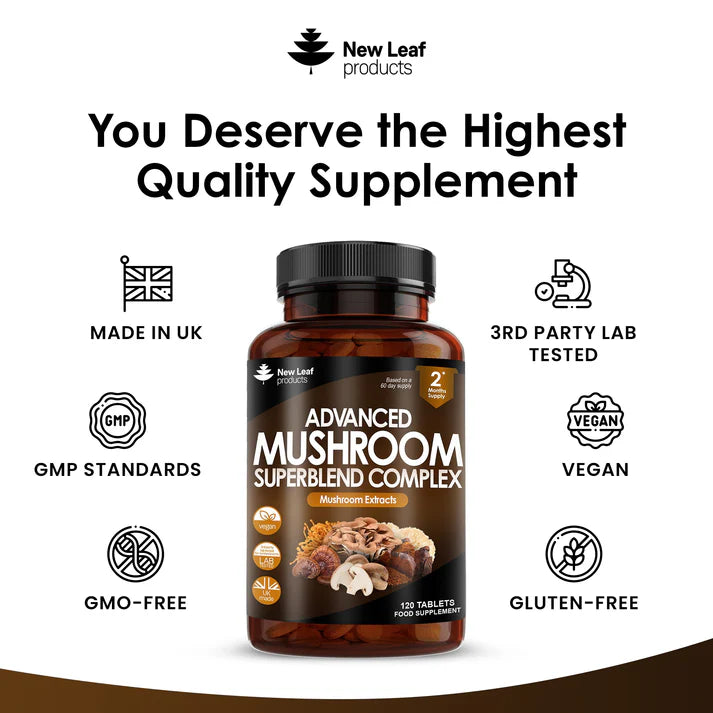 New Leaf Mushroom Advanced Superblend Complex - 120 Tablets