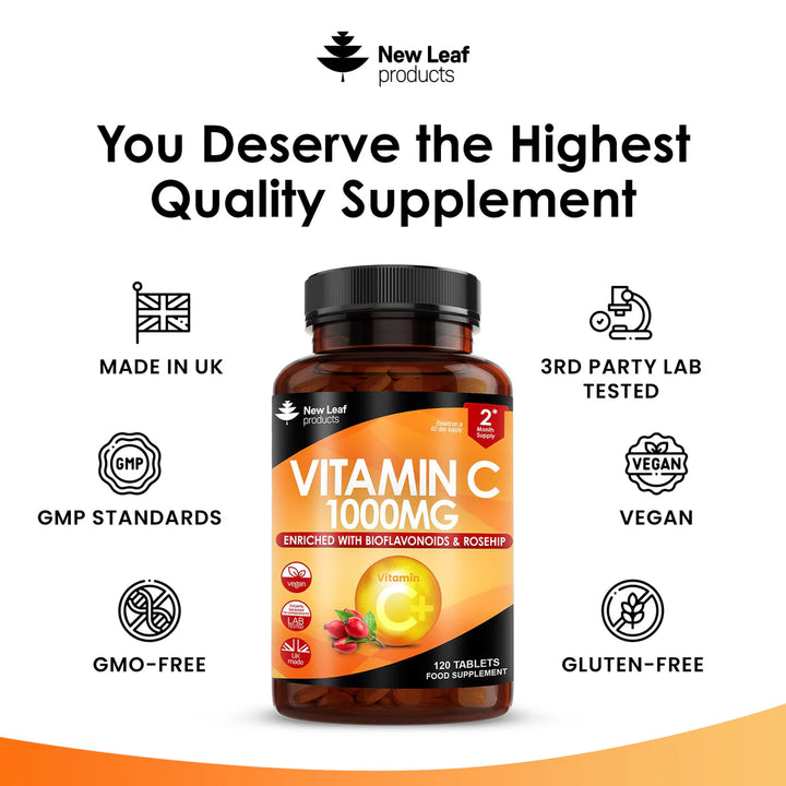 New Leaf Vitamin C with Bioflavonoids & Rosehip - 120 Tablets