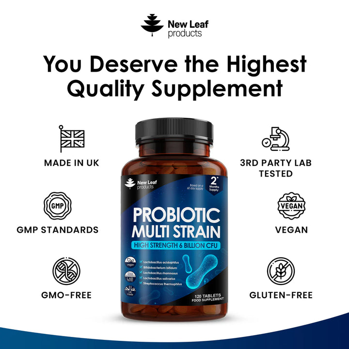 New Leaf Probiotic High Strength Multi Strain - 120 Tablets