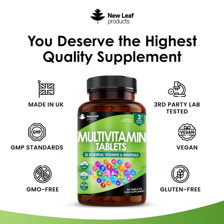 New Leaf Multivitamin - High strength - 90 Tablets