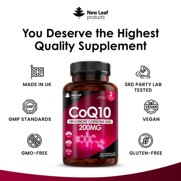 New Leaf CoQ10 Co Enzyme High Strength - 120 Capsules
