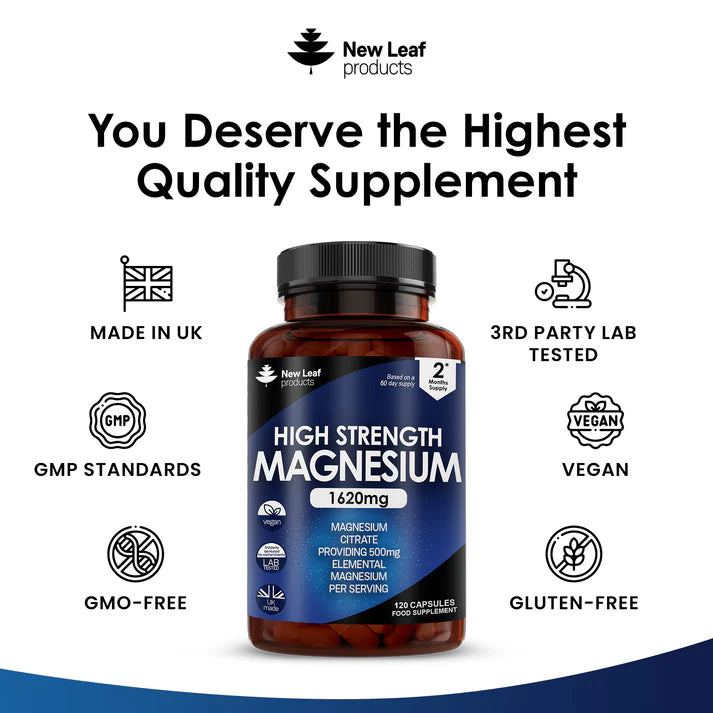 New Leaf Magnesium Citrate High Strength - 120 Capsules