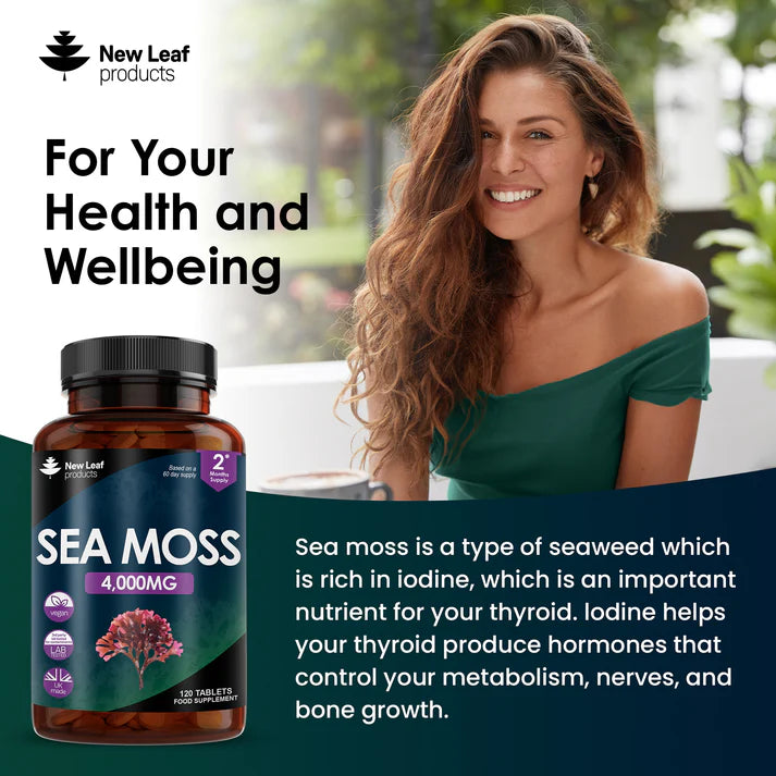 New Leaf Sea Moss Extract High Strength - 120 Tablets