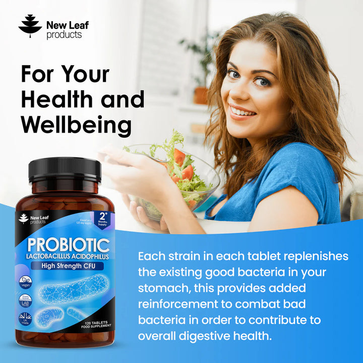 New Leaf Probiotic High Strength CFU - 120 Tablets