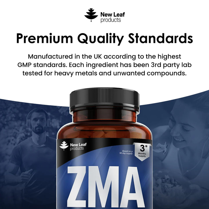New Leaf ZMA - Zinc, Magnesium & Vitamin B6 - 180 Tablets