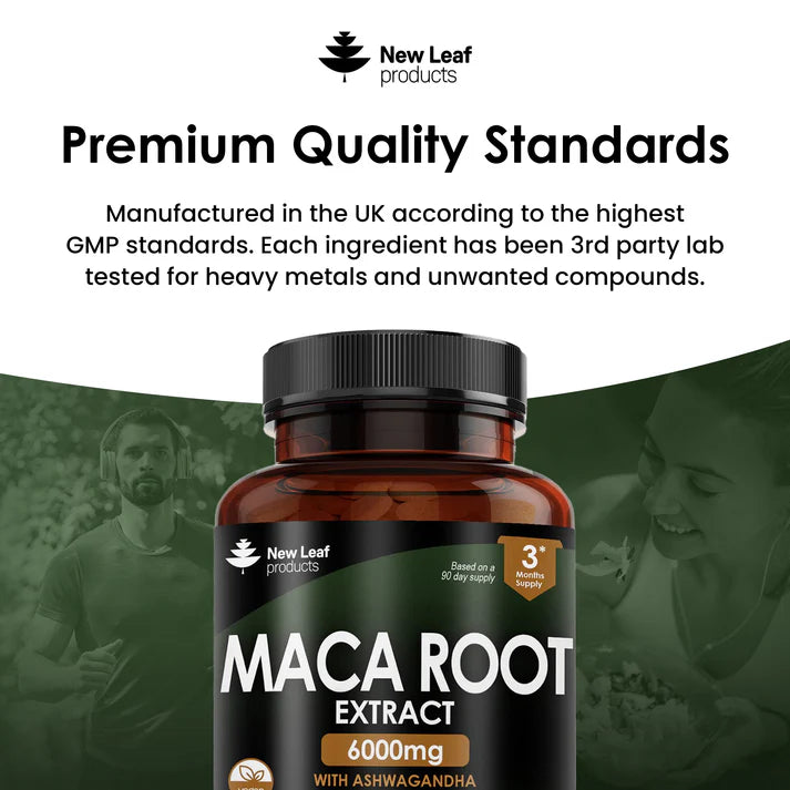 New Leaf Maca Root with Ashwagandha High Strength - 180 Tablets