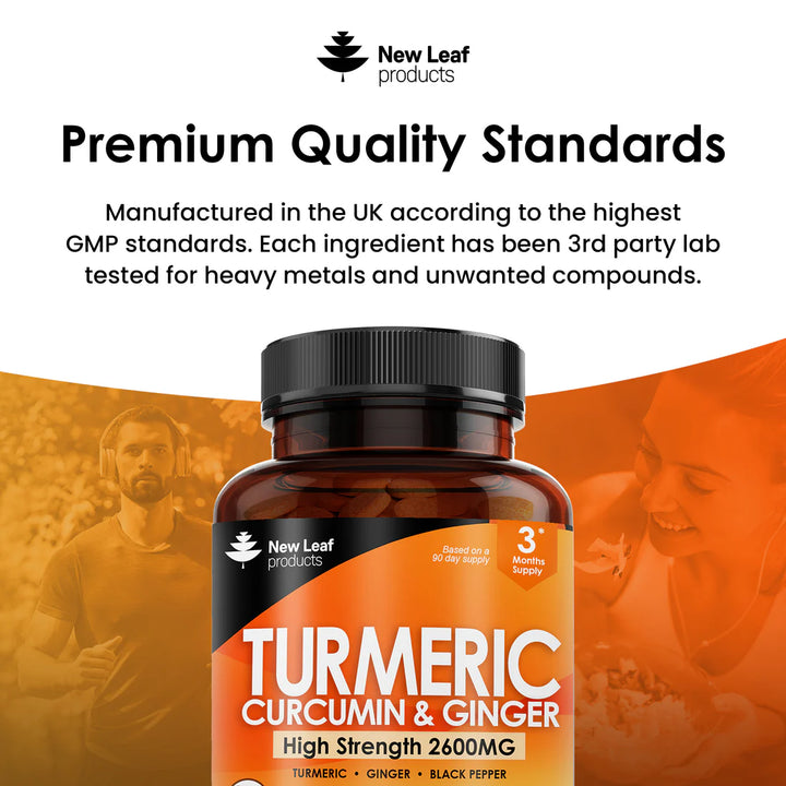 New Leaf Turmeric Curcumin & Ginger High Strength - 180 Tablets