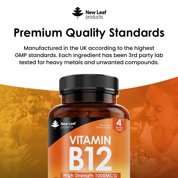 New Leaf Vitamin B12 High Strength Time Release - 120 Tablets