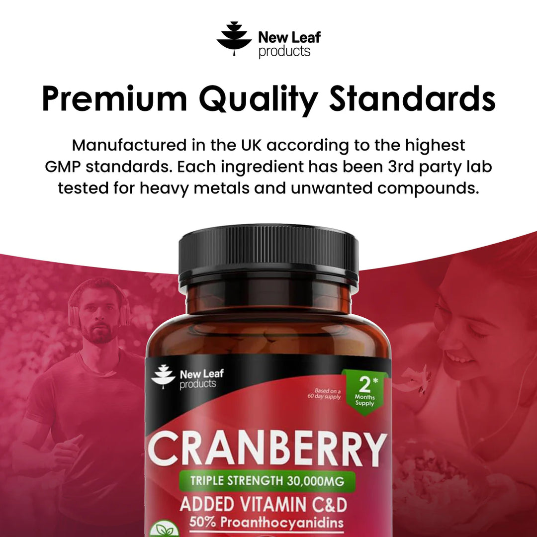 New Leaf Cranberry Enriched with Vitamin C & D - 120 Tablets
