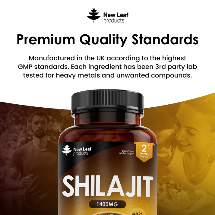 New Leaf Shilajit (with 60% Fulvic Acid) High Strength - 120 Capsules