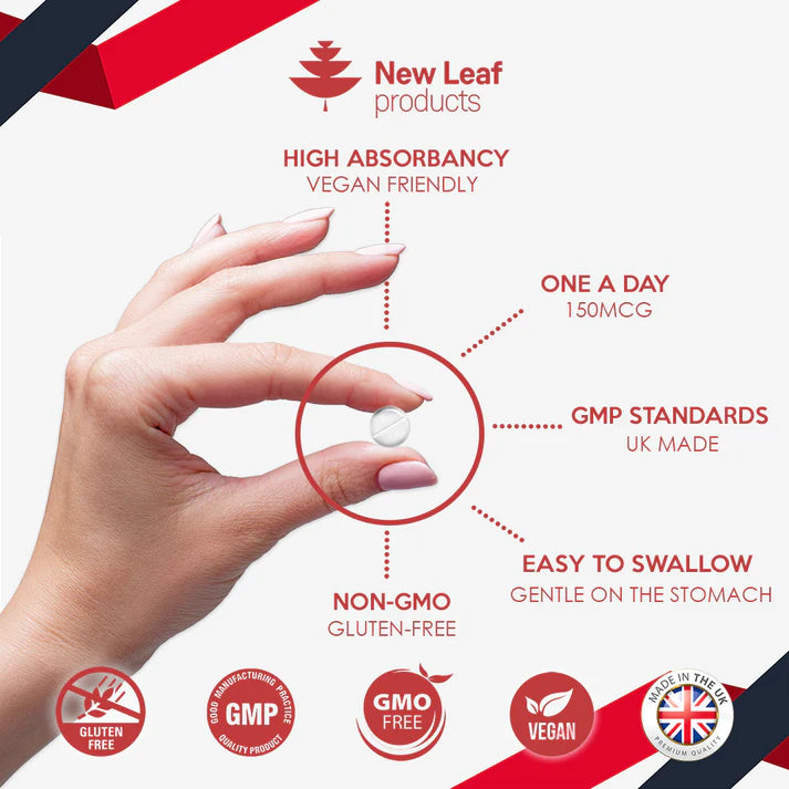 New Leaf Iodine  Thyroid & Nervous System Support - 365 Tablets