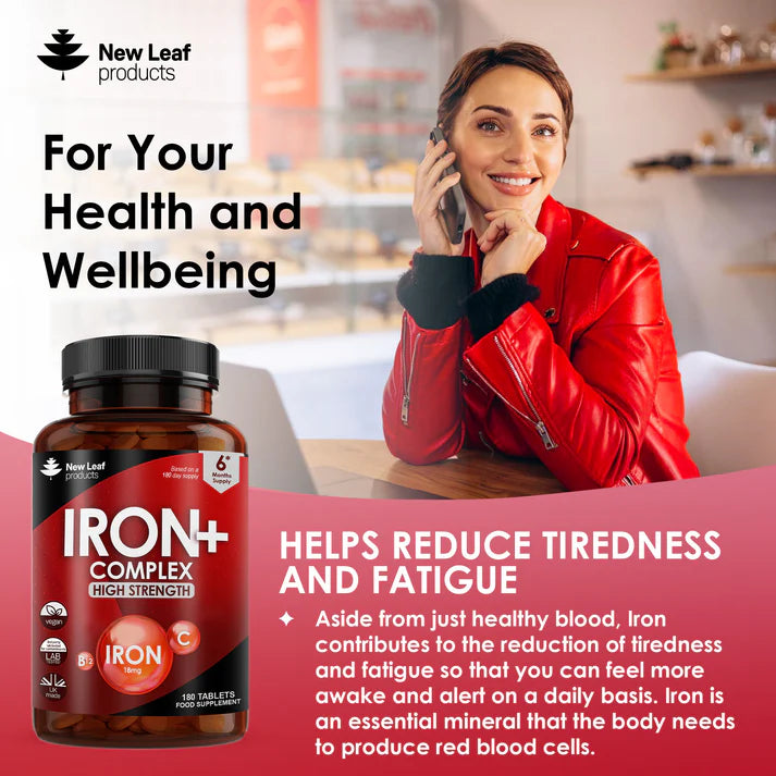 New Leaf Iron Complex High Strength Active - 180 Tablets