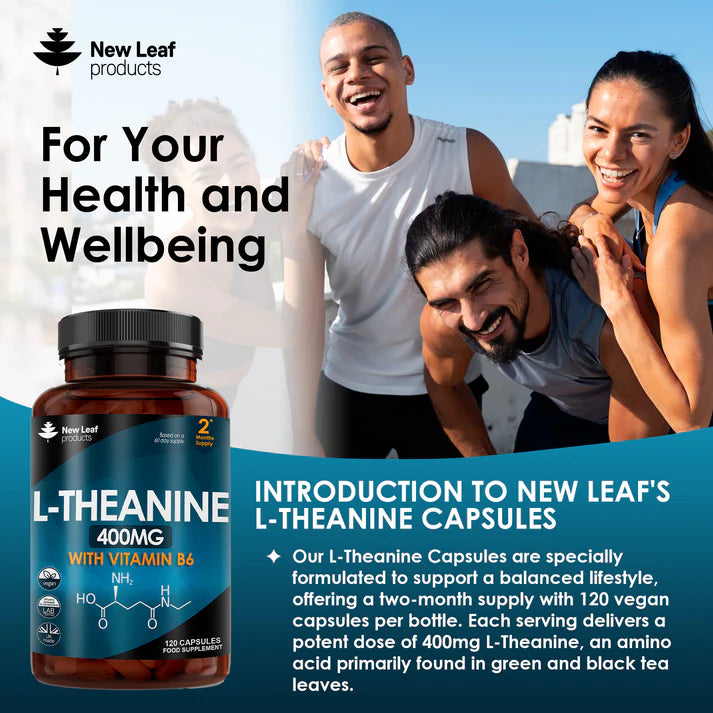 New Leaf L-Theanine Enriched with Vitamin B6 - 120 Capsules