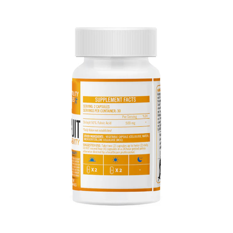 NeuroActive Shilajit (50% Fulvic Acid) Extract - 60 Capsules