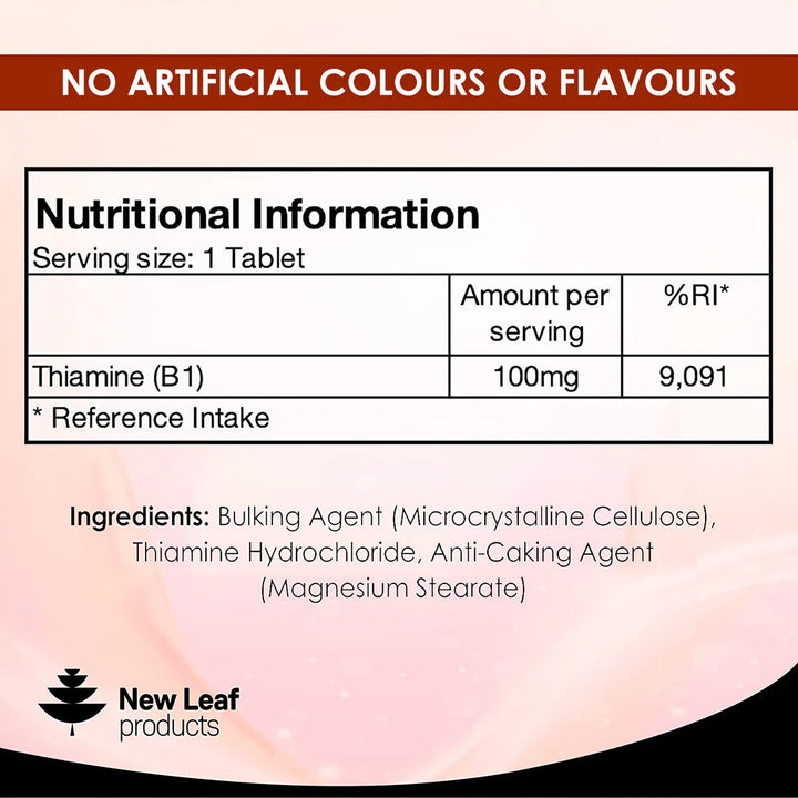 New Leaf Vitamin B1 Thiamine - 120 Tablets