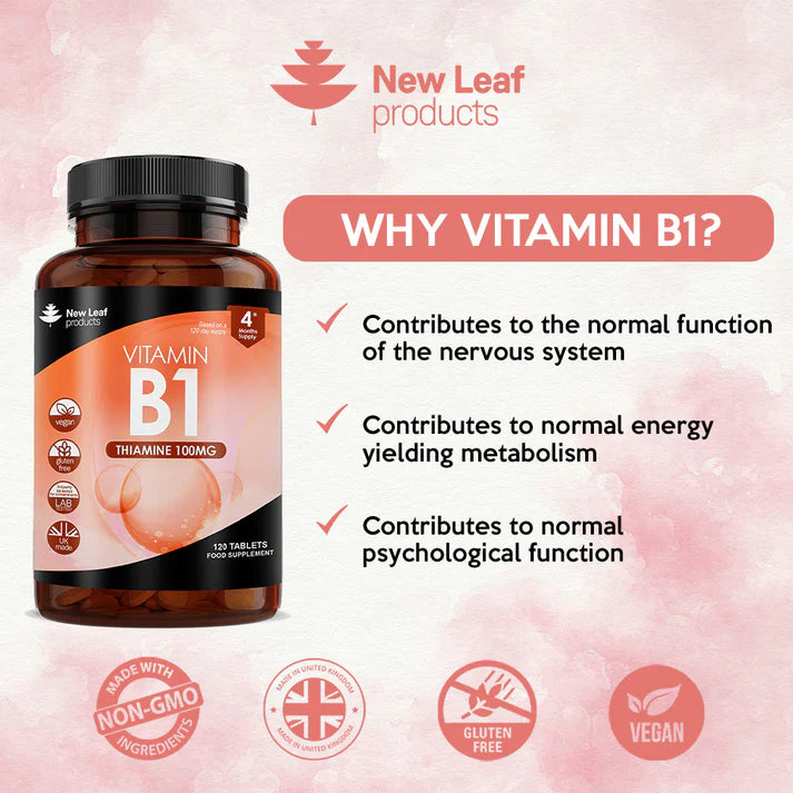 New Leaf Vitamin B1 Thiamine - 120 Tablets